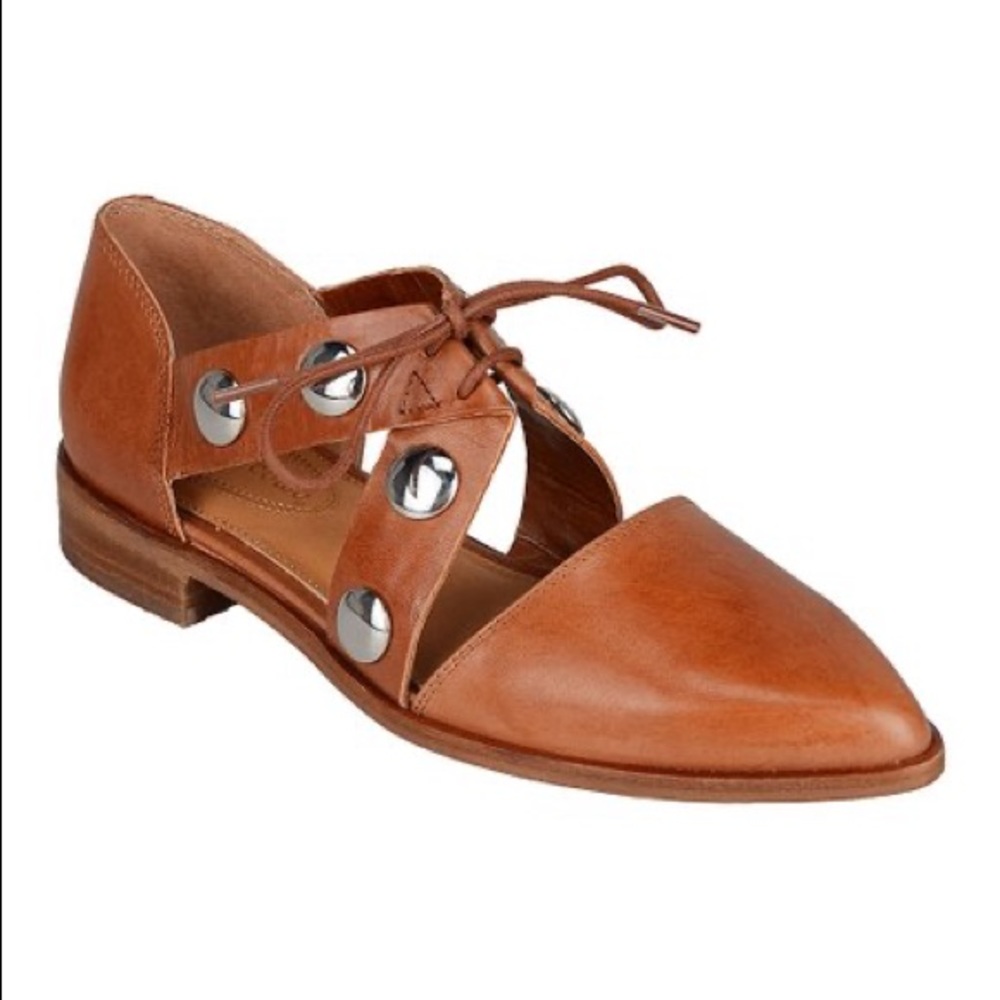 Corso Como camel Mulberry leather Dorsay flat